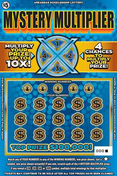 Mystery Multiplier scratchcard - game number #787 - front