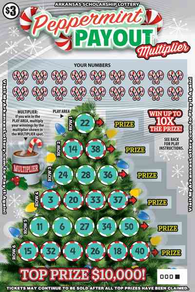 Peppermint Payout Multiplier scratchcard - game number #813 - front