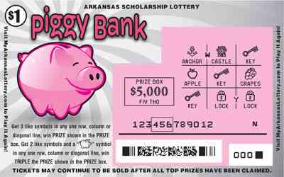 Piggy Bank scratchcard - game number #803 - front-scratched