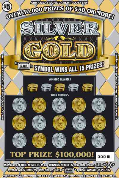 Silver & Gold scratchcard - game number #814 - front