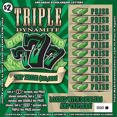 Triple Dynamite 777 scratchcard - game number #887 - front