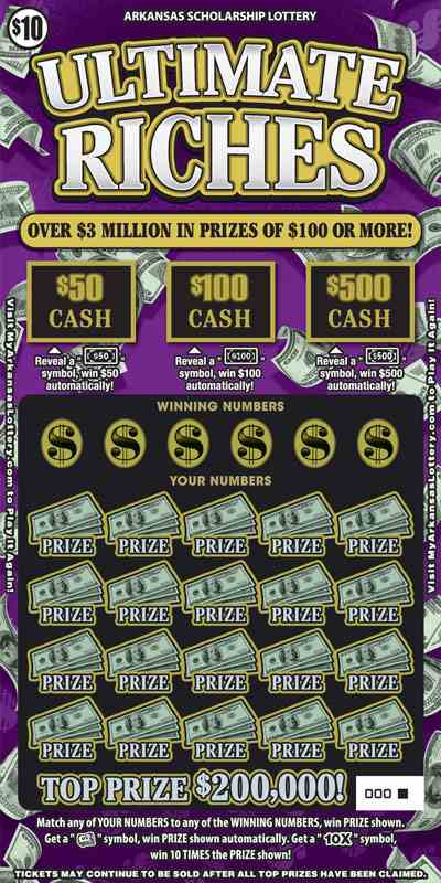 Ultimate Riches scratchcard - game number #810 - front