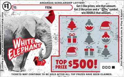 White Elephant scratchcard - game number #811 - front