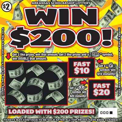 Win $200! scratchcard - game number #856 - front