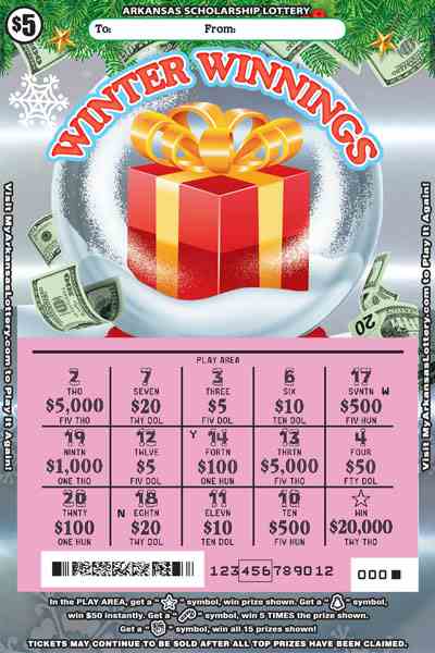 Winter Winnings scratchcard - game number #867 - front-scratched