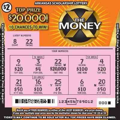 X The Money scratchcard - game number #816 - front-scratched