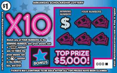 X10 scratchcard - game number #798 - front