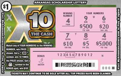 X10 The Cash scratchcard - game number #904 - front-scratched