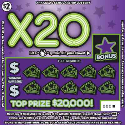 X20 scratchcard - game number #799 - front