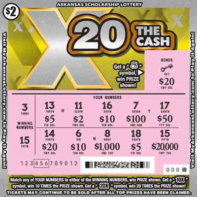 X20 The Cash scratchcard - game number #905 - front-scratched