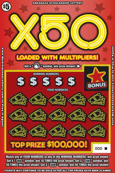 X50 scratchcard - game number #800 - front