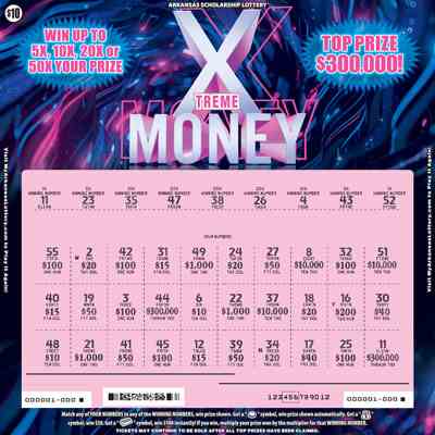 Xtreme Money scratchcard - game number #838 - front-scratched