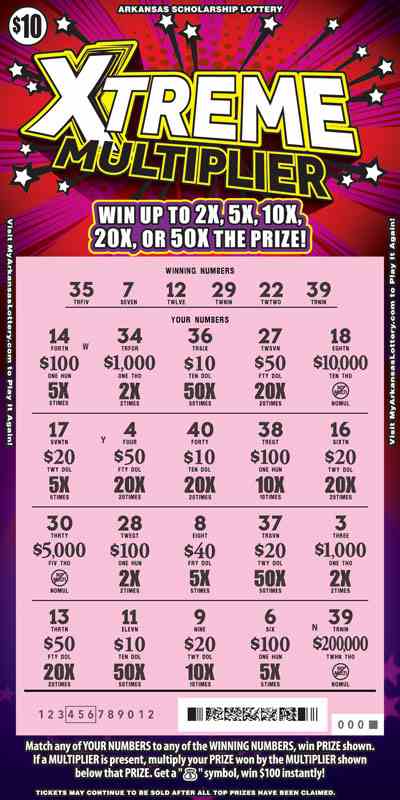 Xtreme Multiplier scratchcard - game number #903 - front-scratched