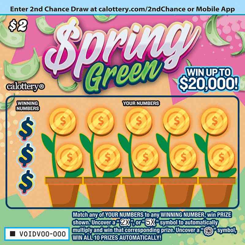 $Pring Green scratchcard - game number #1710 - front