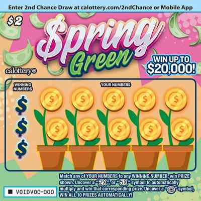$Pring Green scratchcard - game number #1710 - front