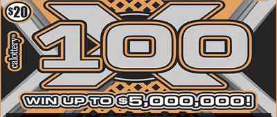 100X scratchcard - game number #1577 - front