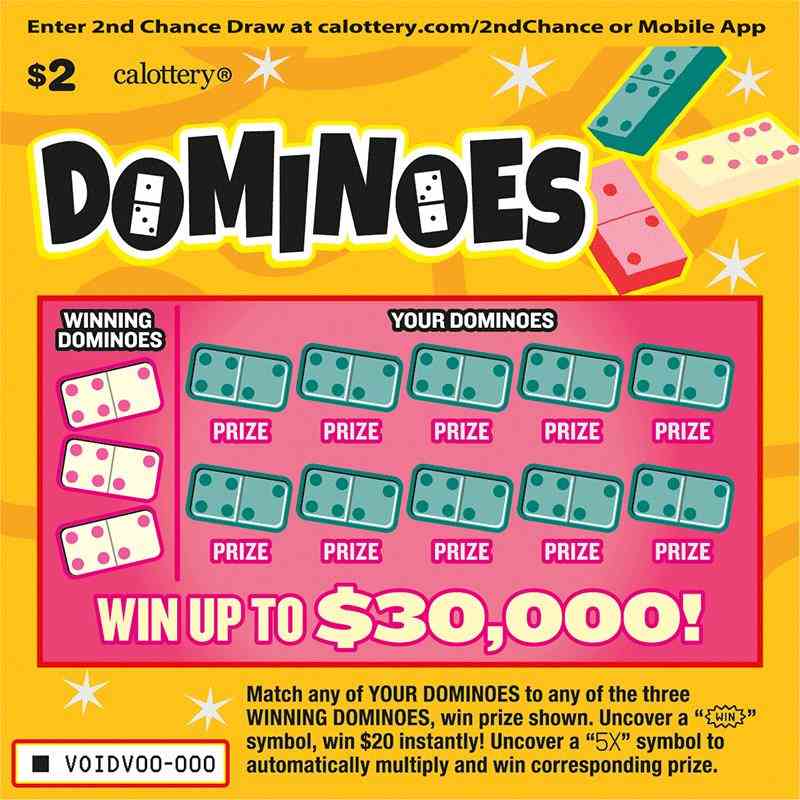 Dominoes scratchcard - game number #1723 - front
