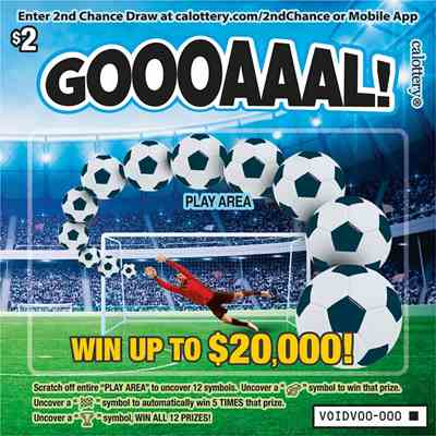 Goooaaal! scratchcard - game number #1728 - front