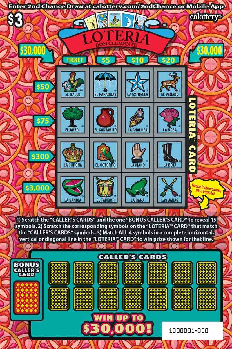 Loteria scratchcard - game number #1610 - front
