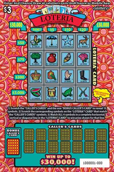Loteria scratchcard - game number #1610 - front