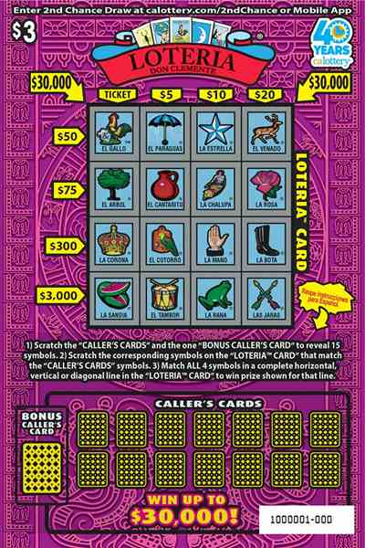 Loteria scratchcard - game number #1666 - front