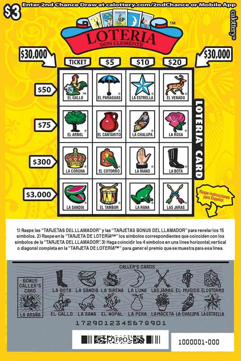 Loteria scratchcard - game number #1729 - front-scratched