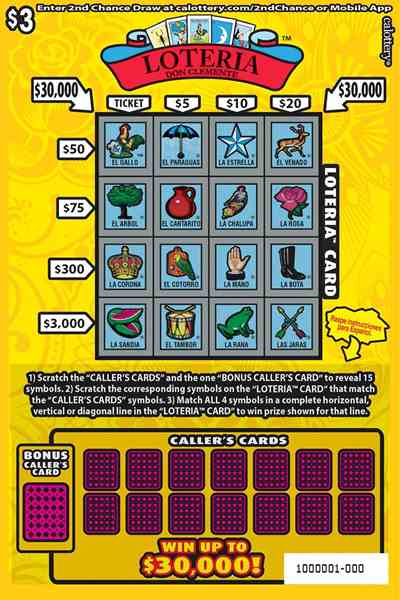 Loteria scratchcard - game number #1729 - front
