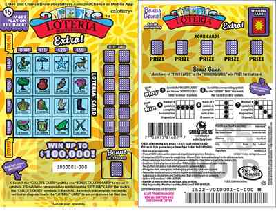 Loteria Extra! scratchcard - game number #1602 - front