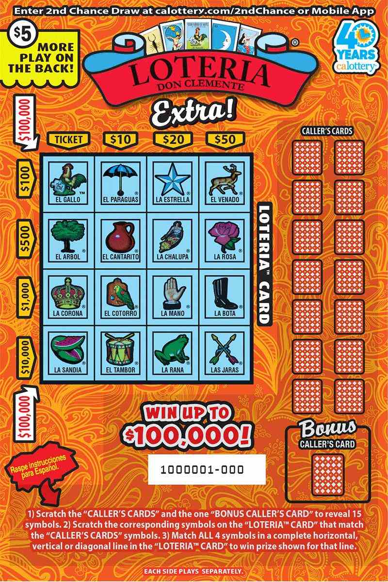 Loteria Extra! scratchcard - game number #1688 - front