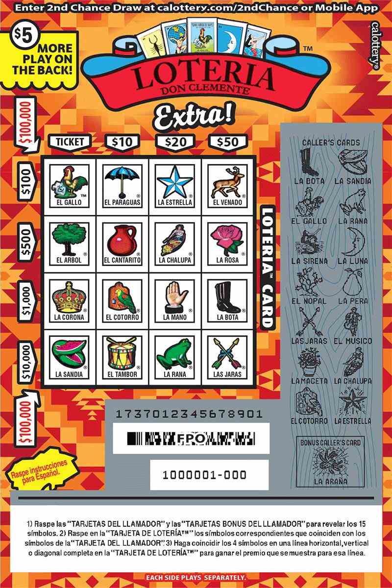 Loteria Extra! scratchcard - game number #1737 - front-scratched