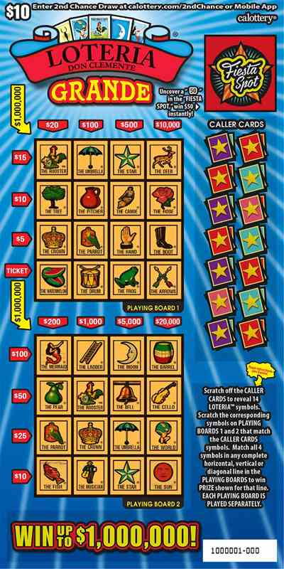 Loteria Grande scratchcard - game number #1641 - front