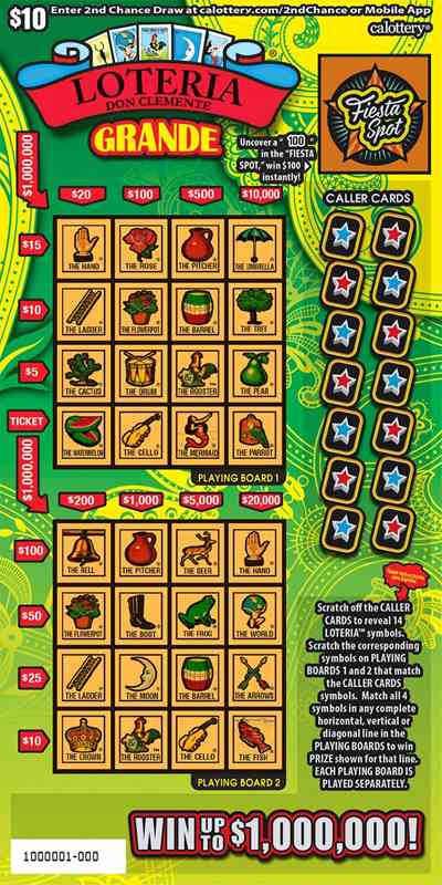 Loteria Grande scratchcard - game number #1704 - front