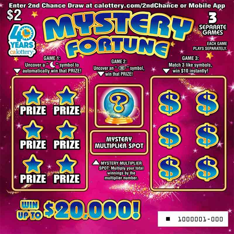 Mystery Fortune scratchcard - game number #1670 - front