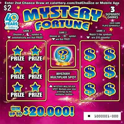 Mystery Fortune scratchcard - game number #1670 - front