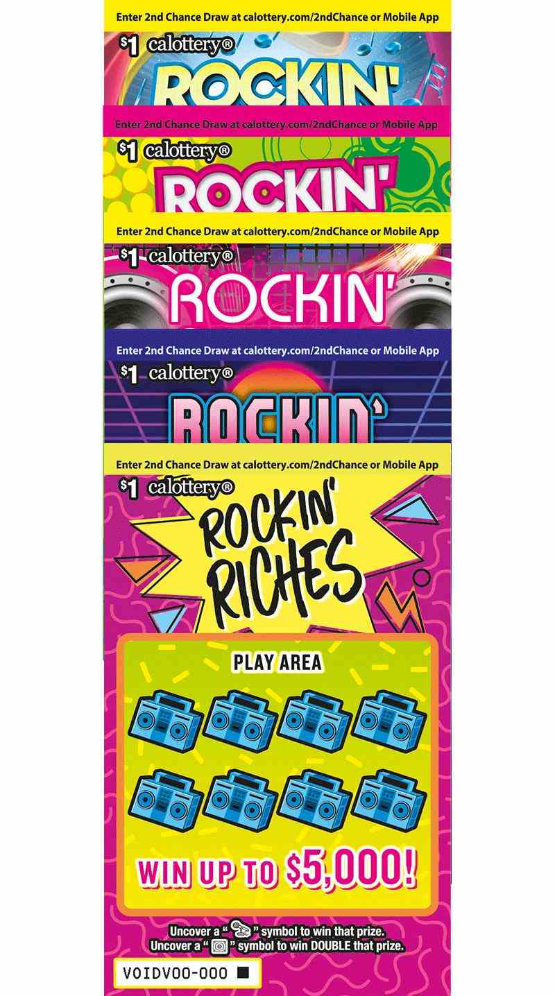 Rockin' Riches scratchcard - game number #1727 - front