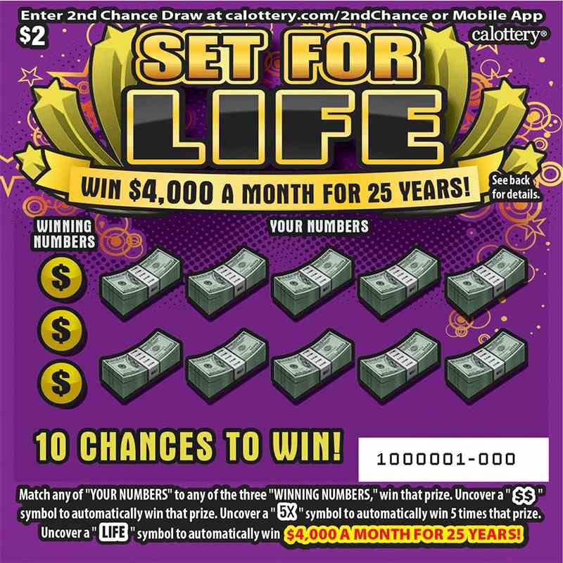 Set For Life scratchcard - game number #1639 - front