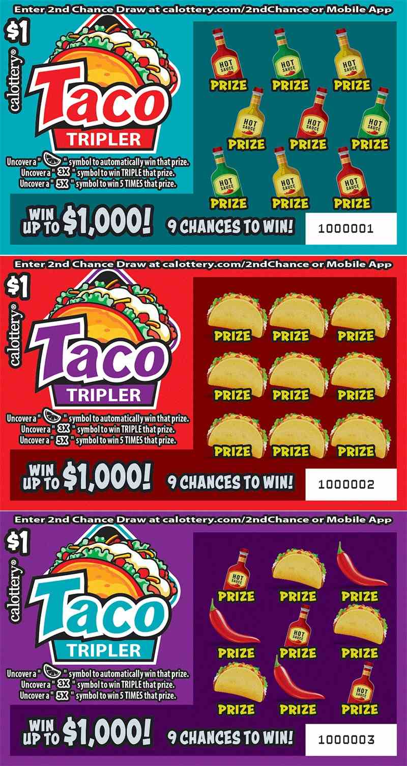 Taco Tripler scratchcard - game number #1626 - front