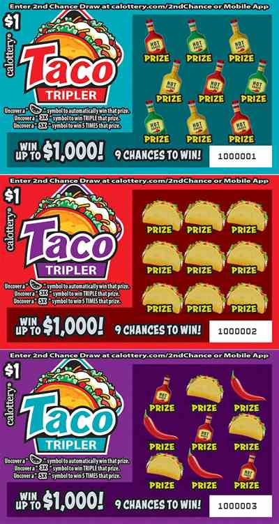Taco Tripler scratchcard - game number #1626 - front