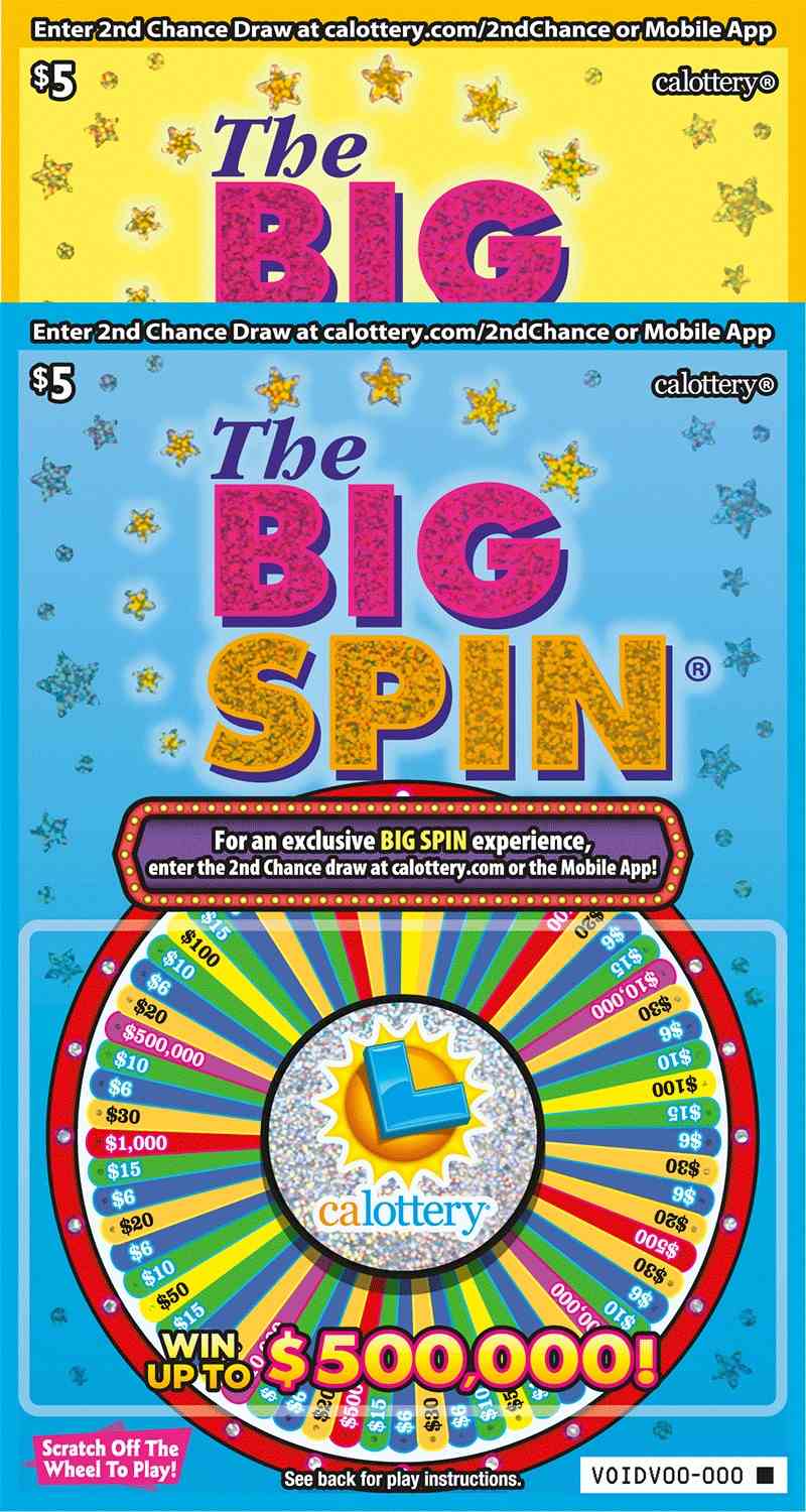 The Big Spin scratchcard - game number #1623 - front