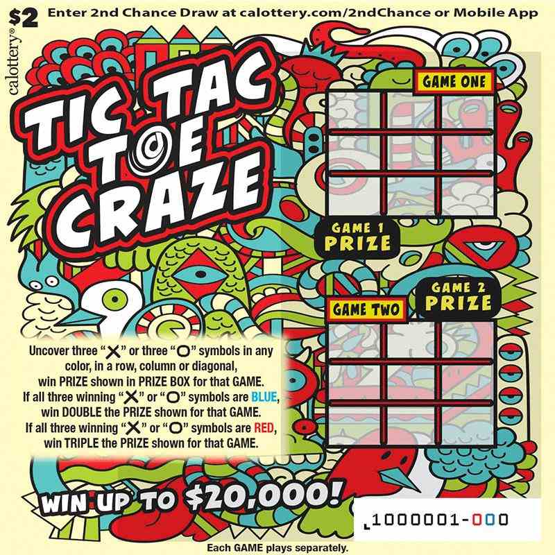 Tic Tac Toe Craze scratchcard - game number #1707 - front