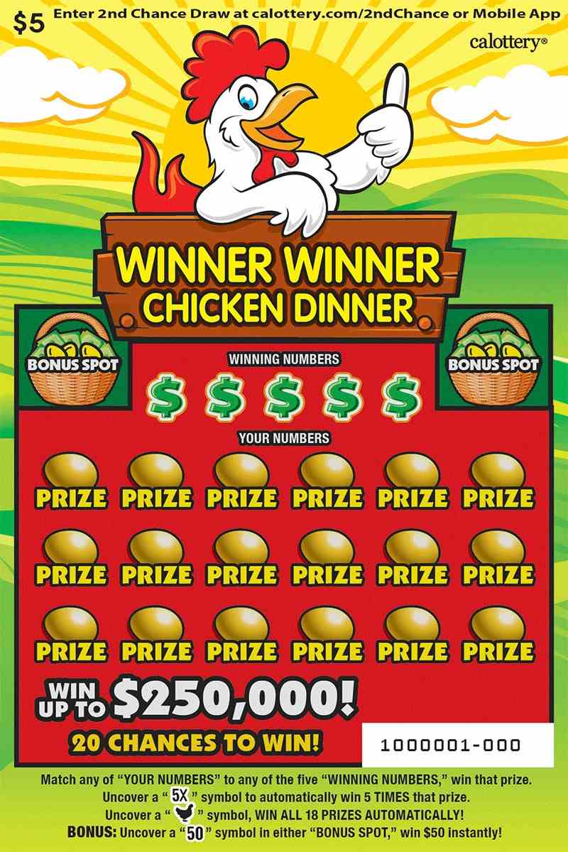Winner Winner Chicken Dinner scratchcard - game number #1632 - front