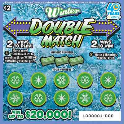 Winter Double Match scratchcard - game number #1701 - front