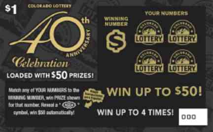 $1 40th Anniversary Celebration scratchcard - game number #272 - front