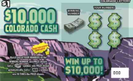 $10,000 Colorado Cash scratchcard - game number #293 - front