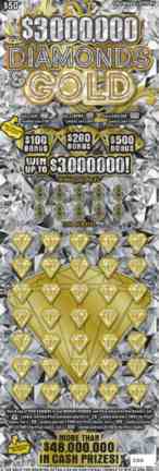 $3,000,000 Diamonds & Gold scratchcard - game number #306 - front