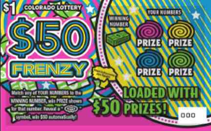 $50 Frenzy scratchcard - game number #317 - front