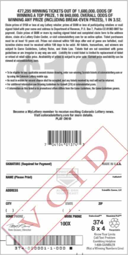 100X scratchcard - game number #2878 - back