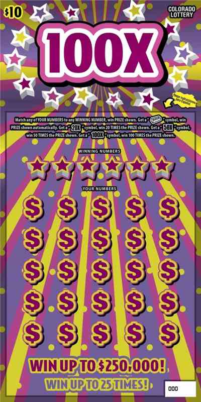 100X scratchcard - game number #2923 - front