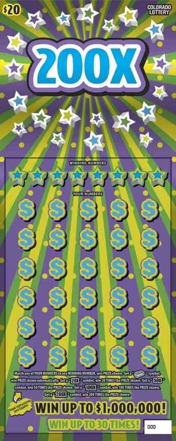 200X scratchcard - game number #2924 - front