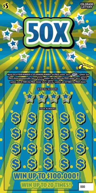 50X scratchcard - game number #2922 - front